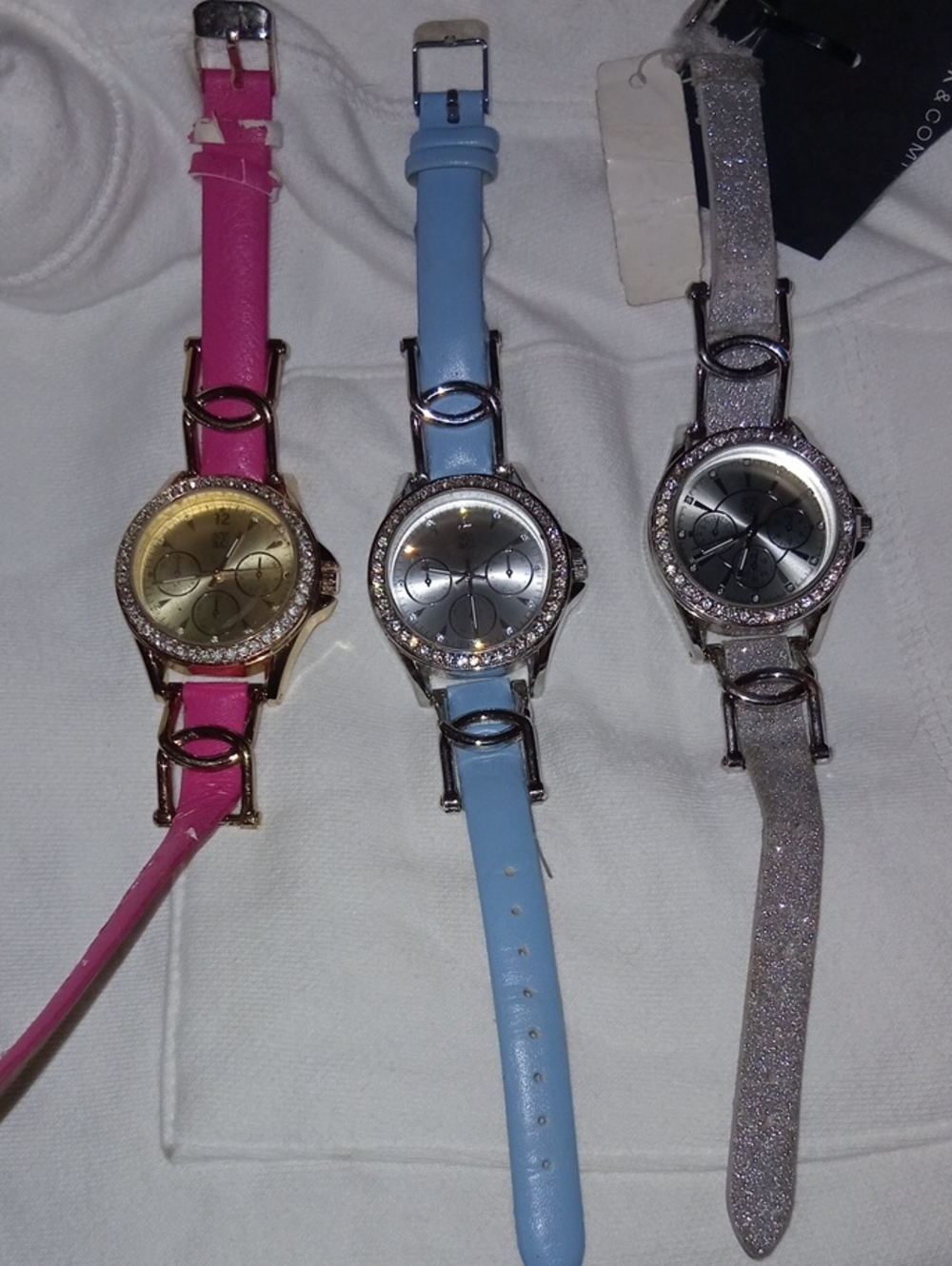 NY & COMPANY 3 Women’s Fashion Watch - Pink, Blue, Silver